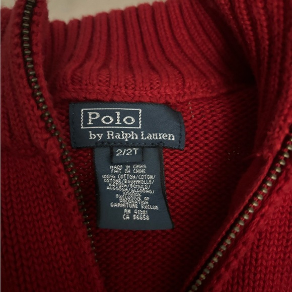 Polo Ralph Lauren Red and Navy Sweater Size 2T - Picture 2 of 6